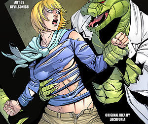  manga She Lizard, spider-man , the lizard , transformation , breast expansion  breast-expansion