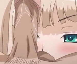  manga Hentai Cutey Blonde Blowjob and Rimjob, hentai  blowjob