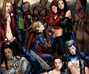  manga Avengers Edge Game, spider-man , peter parker , blowjob , western  dark-skin