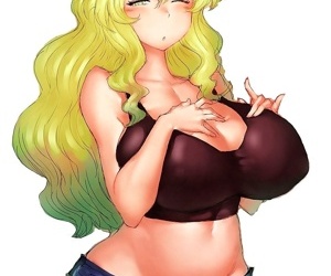  manga Kobayashi-san-chi no Maid Dragon.., quetzalcoatl , elma , maid , big breasts  monster-girl